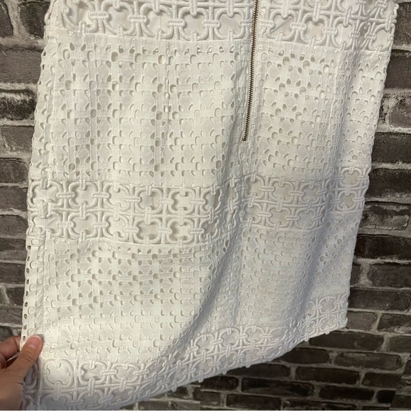 NWT Lilly Pulitzer Delia shift dress white crochet sleeveless - Picture 8 of 14